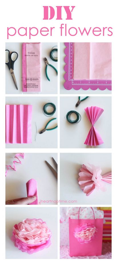 How To Make Seidenpapier Blumen - I Heart Haar-Zeit