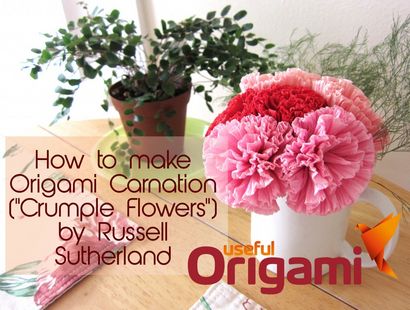Wie man Tissue-Papierblumen - Origami Gartennelken; Lektion 14, Nützliche Origami
