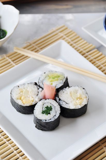 Comment faire légumes Sushi Rolls