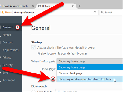 Wie öffnen Tabs von Ihrer letzten Sitzung Jedes Mal, wenn Sie Ihren Browser starten
