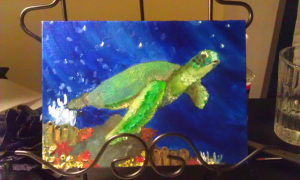 Wie man eine Meeresschildkröte in Oils Malen, Zeichnen Tutorials Online