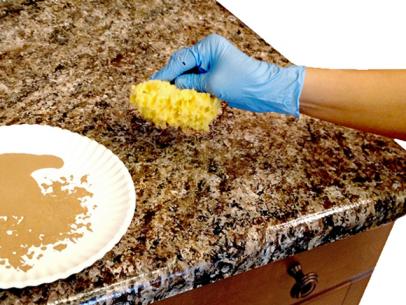 Wie malen Laminat Küchenarbeitsplatten, DIY