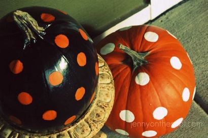 Comment peindre des citrouilles à pois !, Jenny Sur place