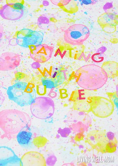Wie mit Bubbles malen - die kreative Blase Aktivität für Kinder