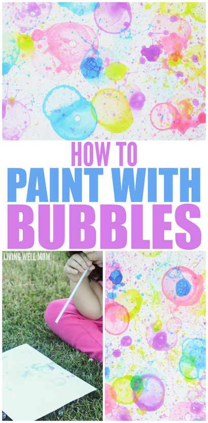 Wie mit Bubbles malen - die kreative Blase Aktivität für Kinder