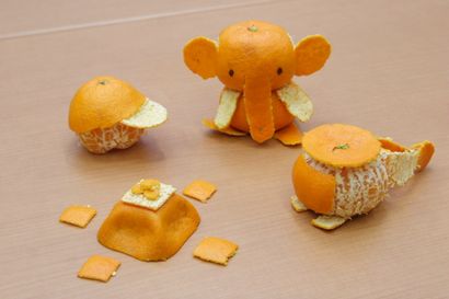 Comment éplucher une orange art est-il MIKAN la nouvelle origamis, SoraNews24