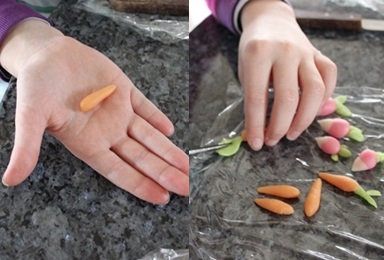 Comment Sculptez Légumes bonbons et faire un gâteau de jardin avec vos enfants, mes enfants - Adventures