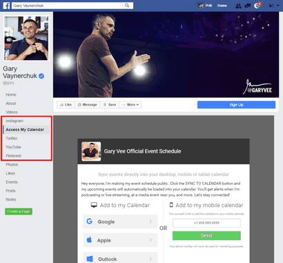 Comment faire pour configurer un atterrissage Facebook Page personnalisée App @DreamGrow