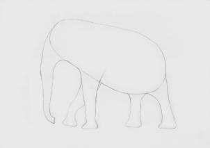 Comment Esquisser un éléphant, étape par étape, Grands animaux Plain, Animaux, GRATUIT Dessin en ligne