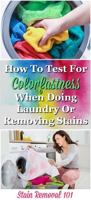Wie für Farbechtheit zu testen, wenn die Wäscherei tun & amp; Entfernen von Flecken