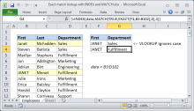 Comment utiliser la fonction MATCH Excel, Exceljet