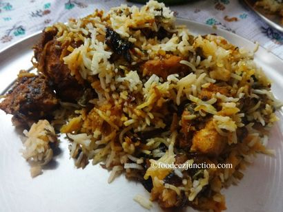 Hyderabadi poulet biryani Recette Dum, Hyderabadi Biryani Pakki - Foodeez Junction