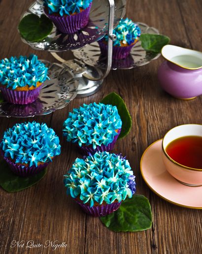 Hydrangea Cupcakes @ Not Quite Nigella