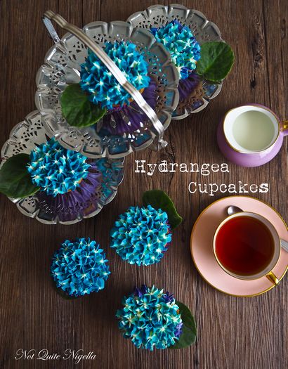 Hydrangea Cupcakes @ Not Quite Nigella