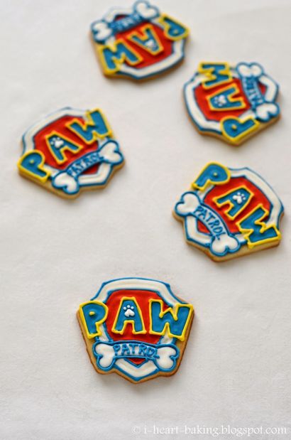 I heart Back Pfote Patrouille Abzeichen Cookies