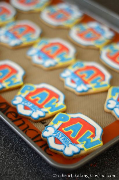 I heart Back Pfote Patrouille Abzeichen Cookies