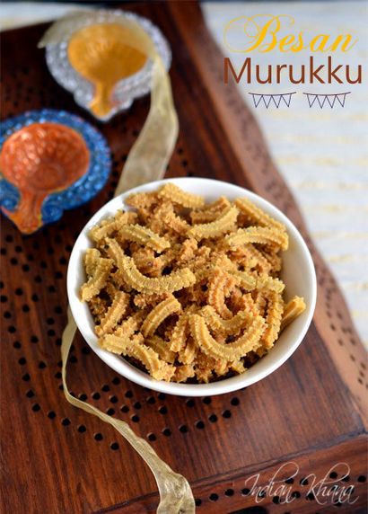 Indian Khana Besan Murukku, Easy Murukku Rezept, Diwali Snacks Rezepte
