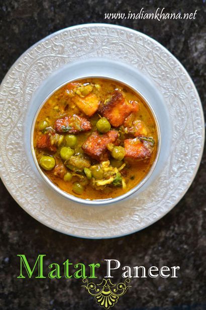 Khana Indian Matar Paneer Recette, Matière paneer - Comment faire Mutter paneer