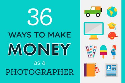 Infographiques 36 façons de faire de l'argent en tant que photographe