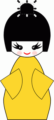 Tutoriel Inkscape Kokeshi Doll, vecteurs