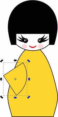 Tutoriel Inkscape Kokeshi Doll, vecteurs