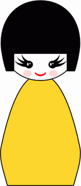 Tutoriel Inkscape Kokeshi Doll, vecteurs