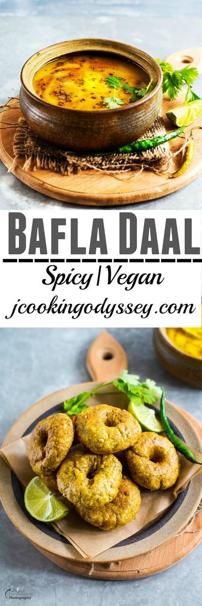 Odyssey Cooking Jagruti Daal Bafla - Bafla Baati avec Daal - étuvé et Deep Fried floconneux