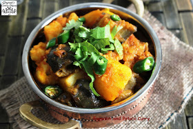 Odyssey Cooking Jagruti Ringna Batata nu Shaak - Aubergine et Curry de pommes de terre - Kem Cho