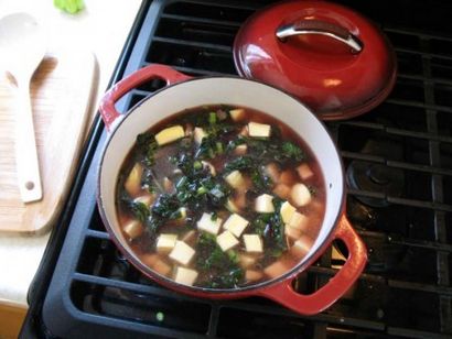 Callaloo jamaïcain (amarante) et soupe de haricots