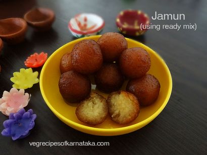 recette jamun utilisant ready mix, Comment faire jamun en utilisant un mélange instantané, des conseils Soft jamun gulab utilisant
