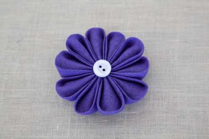 Japanische Kanzashi Gewebe-Blumen-Tutorial