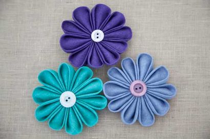 Japonais Kanzashi fleur en tissu Tutoriel