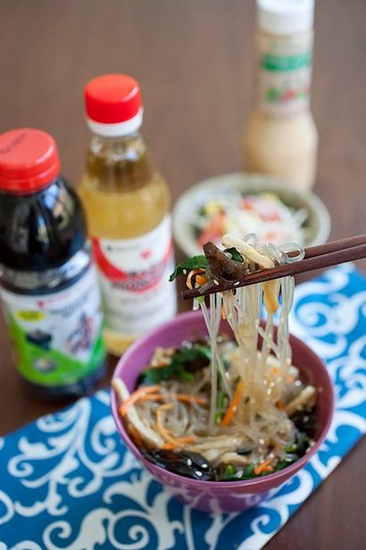 Japchae (nouilles mixtes coréen), délicieuses recettes faciles