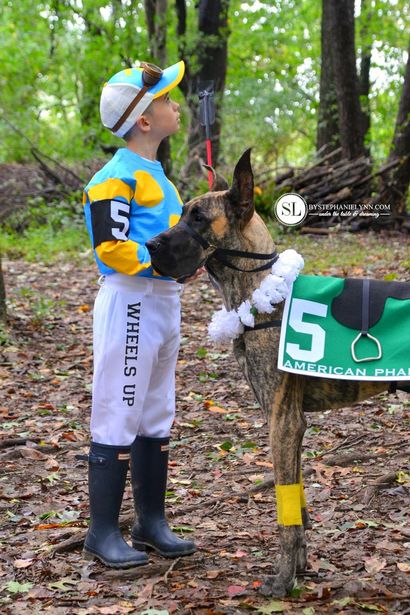 Jockey und Rennpferd Kostüm, selbstgemachter koordinierender halloween #michaelsmakers