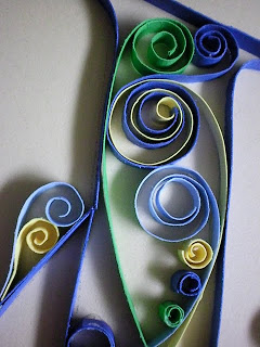 Juste Lu Quilled (papier frisé) monogrammes