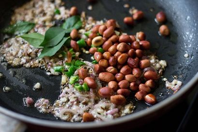 Kanda batata poha Rezept, Zwiebel Kartoffel poha Rezept, poha Rezepte