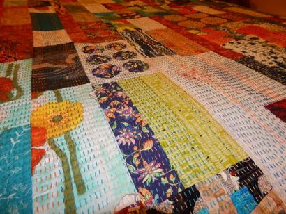 broderie Kantha, les édredons debby (broderie) broderie Kantha, couettes Debby