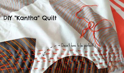Kantha Quilt amour Exécution point Tutorial