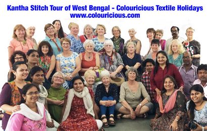 Kantha point, broderie, batik, Textile Tour Applique