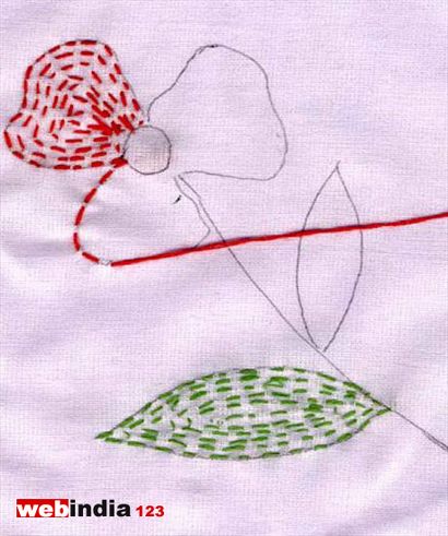Kantha travail - broderie indienne, comment faire Kantha travail - broderie indienne, Artisanat