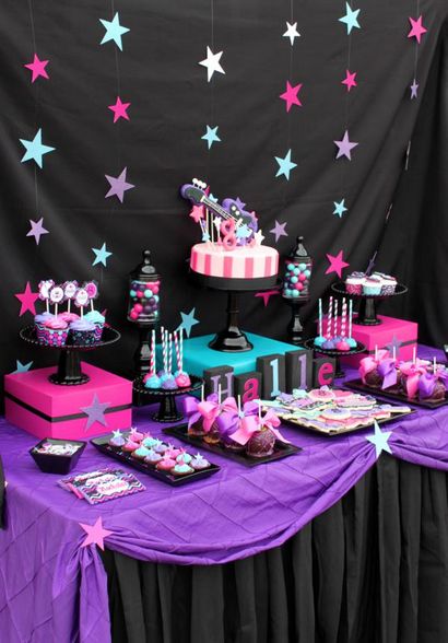 Kara - du Parti Idées Girly Rock Star Danse Rose Birthday Party Planning idées Décorations