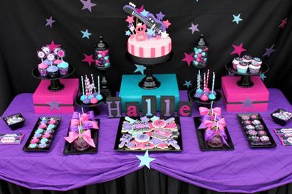 Kara - du Parti Idées Girly Rock Star Danse Rose Birthday Party Planning Ideas Décorations (étoiles) Kara - du Parti Idées Girly Rock Star Danse Rose Birthday Party Planning idées Décorations