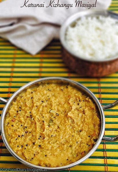 Karunai Kizhangu Masiyal Recette, Pidi Karunai Masiyal, côté plat forLunch - purées maison