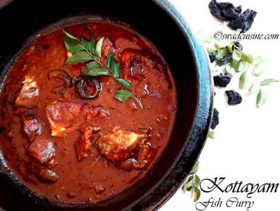 Kerala Fisch Curry- Nadan Meen Vevichathu- Kottayam Art-Fisch-Curry, Swad