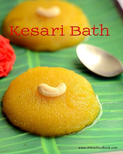 Kesari Bath Recette-Karnataka Recettes, Chitra Livre alimentaire