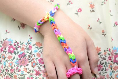 Kinder-Schmuck auf, wie Bunte Gummiband-Ring-Armband mit Loom Make