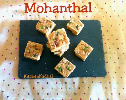 Cuisine Kadhai, Mohanthal (Besan Chakki ou Besan Burfi) Mohanthal (Besan Chakki ou Besan Burfi) -