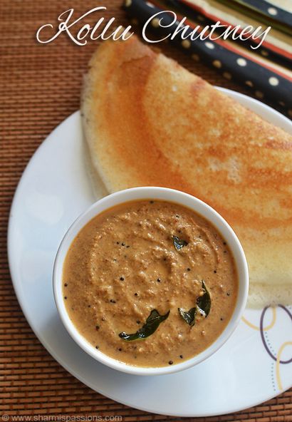 Kollu Chutney Recette - horsegram chutney pour Idli Dosa - Sharmis Passions