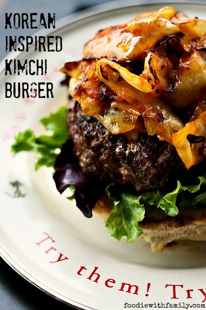 Coréen Inspirée Kimchi Burger épicé Mayo