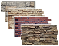 Landschaft Stützmauern, Idee mit Faux Stone & amp; Ziegel